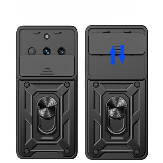 Etui pancerne do Realme 11 Pro 5G / 11 Pro+ 5G, CamShield Slide, czarne