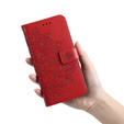 Etui z klapką do Oppo Reno5 Z / A94 / A95 5G, Mandala, czerwone