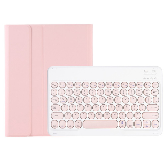 Etui z klawiaturą do iPad 10.2" 2021/2020/2019 (9/8/7 gen.) / Air 10.5" 2019 (3 gen.), Leather Pen Slot, różowe rose gold