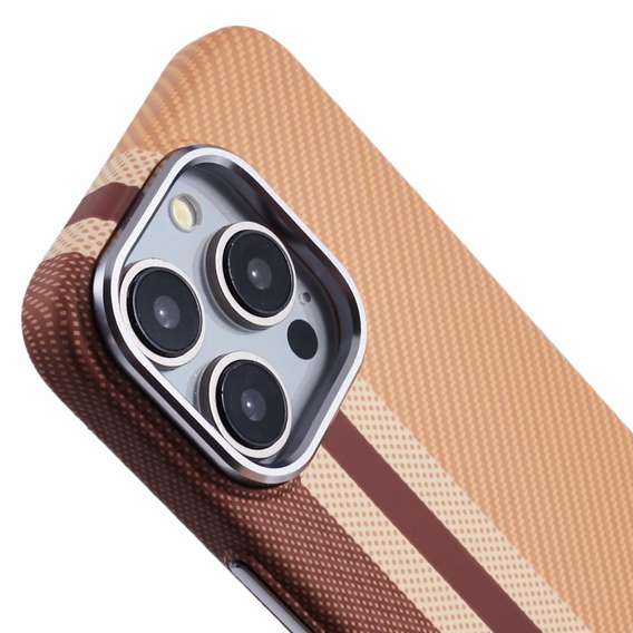 Etui do iPhone 13 Pro Max, Carbon Fiber MagSafe, żółte