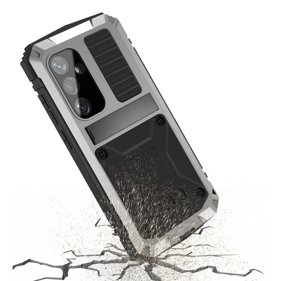 Etui pancerne do Samsung Galaxy S25, R-JUST, srebrne