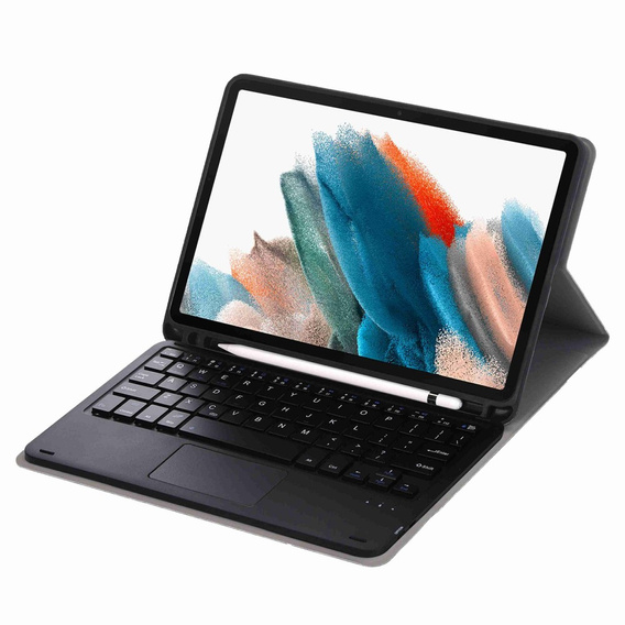 Etui z klawiaturą do Samsung Galaxy Tab A8 10.5 X200 / X205, Touchpad, czarne