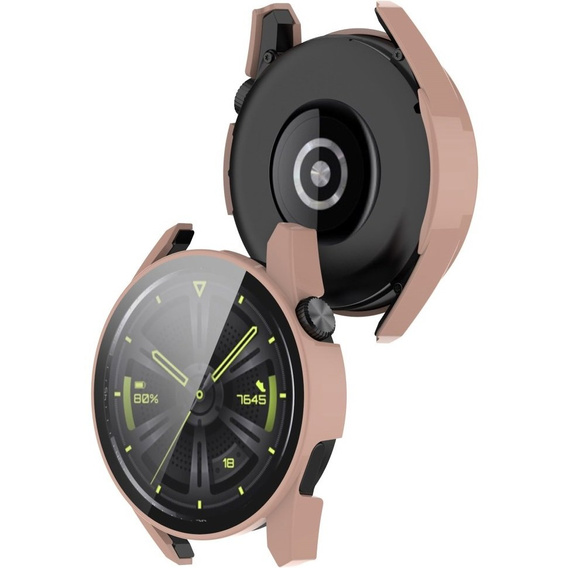 2w1 Etui + Szkło hartowane do Huawei Watch GT 3 46mm, Różowe