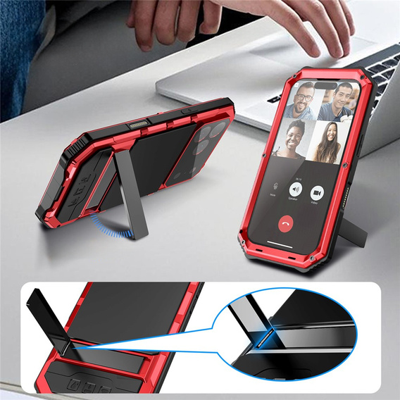 Etui pancerne z podstawką R-JUST do iPhone 17 Pro Max