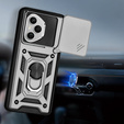 Etui pancerne do Honor 400 Pro 5G, CamShield Slide, srebrne