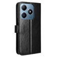 Etui z klapką do Realme C61, Crazy Horse Wallet, czarne