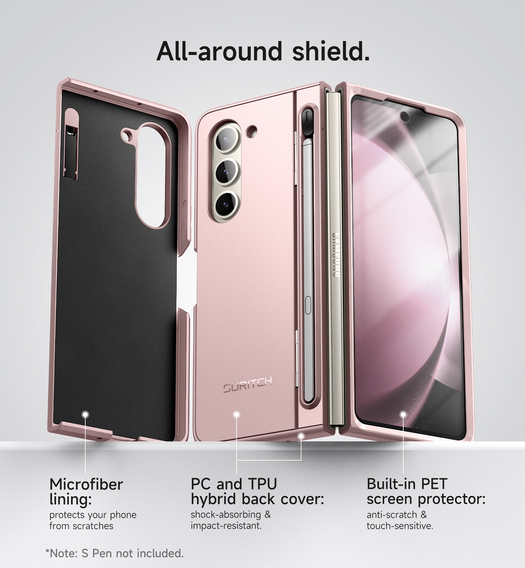 Etui Suritch Full Body z podstawką i uchwytem na rysik do Samsung Galaxy Z Fold5