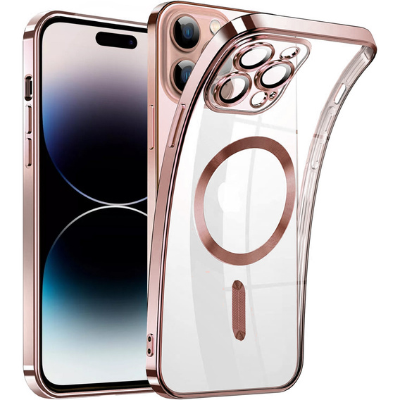 Etui do iPhone 14 Pro, Electro MagSafe, różowe + Szkło na ekran