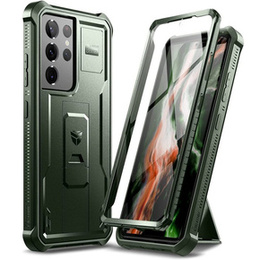 Etui pancerne do Samsung Galaxy S21 Ultra, Dexnor Full Body, Zielone
