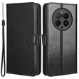 Etui z klapką do Huawei Mate 50 Pro 4G, Crazy Horse Wallet, czarne