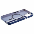 Etui do iPhone 15, Carbon Fiber MagSafe, niebieskie