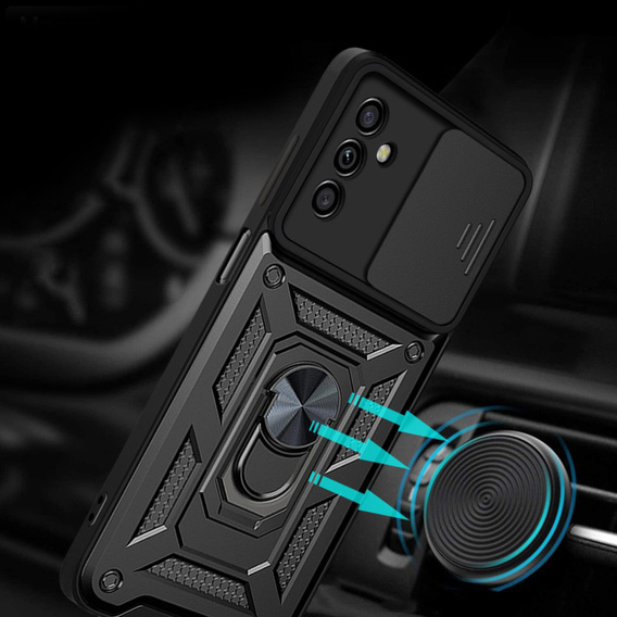 Etui pancerne do Samsung Galaxy A04S / A13 5G, CamShield Slide, czarne