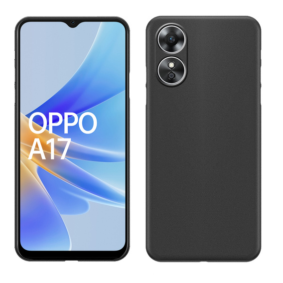 Etui cienkie do Oppo A17, Slim, czarne