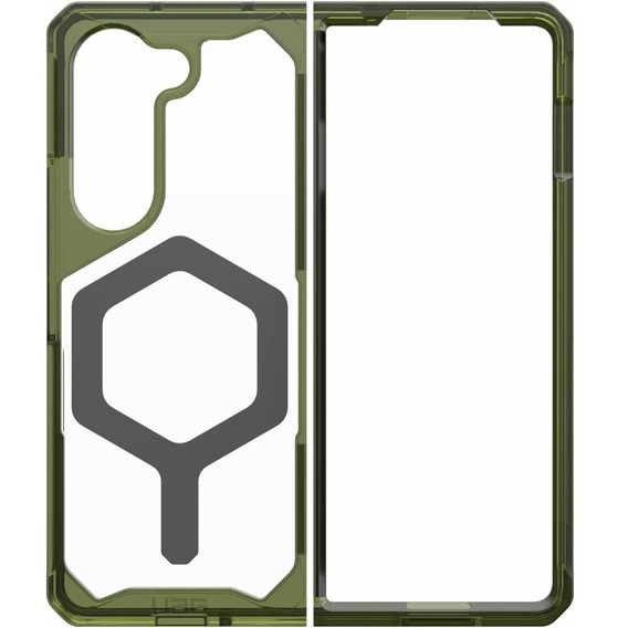 Etui Urban Armor Gear do Galaxy Z Fold 5 5G, Plyo MagSafe, przezroczyste / zielone