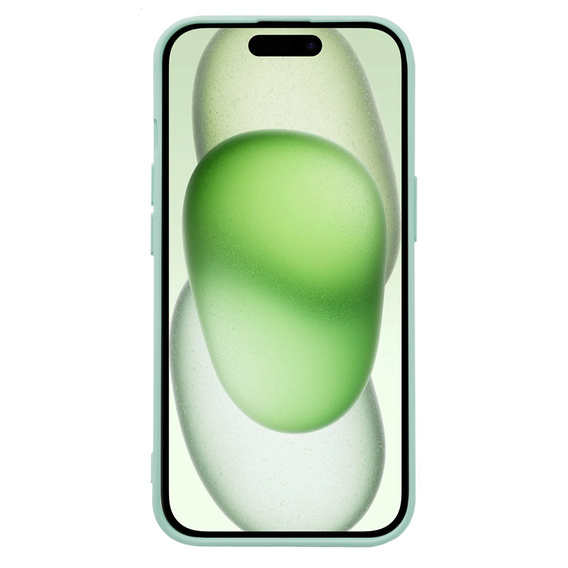 Etui do iPhone 15 Plus, Silicone Lite, miętowe