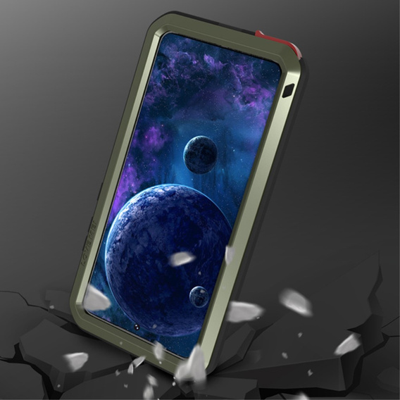 Etui Love Mei do Samsung Galaxy A52/A52s, pancerne ze szkłem, zielone