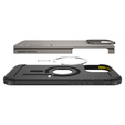Etui Spigen do iPhone 16 Pro Max, Tough Armor Mag MagSafe, szare + Szkło Hartowane 9H