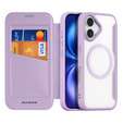 Etui Dux Ducis do iPhone 17, Skin X Pro,  z klapką, do MagSafe, fioletowe