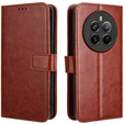 Etui z klapką do Realme 12 Pro 5G / 12 Pro+ 5G, Crazy Horse Wallet, brązowe