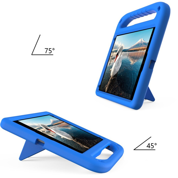 Etui dla dzieci do iPad 10.2" 2021/2020/2019 (9/8/7 gen.), dziecięce z uchwytem, Niebieskie