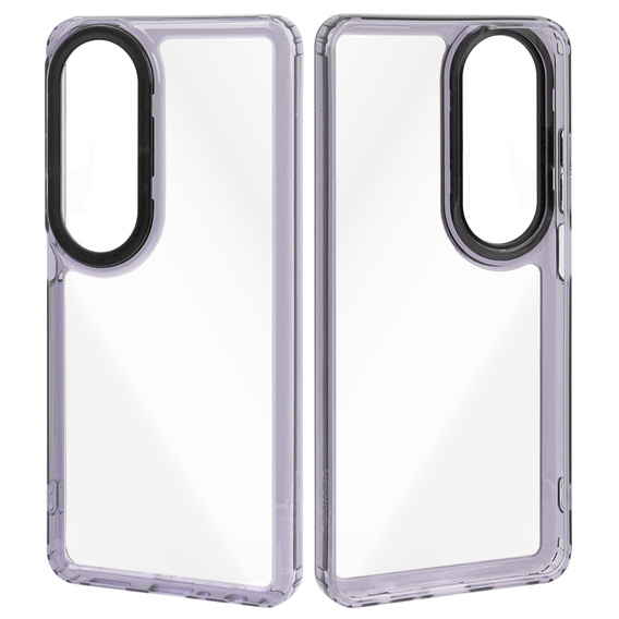 Etui do Oppo A60, Fusion Hybrid, przezroczyste / fioletowe