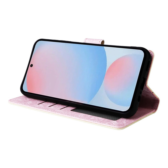 Etui z klapką do Galaxy A56 – żółte stokrotki, ochrona RFID, kieszenie na karty i banknoty