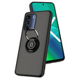 Etui do Motorola Moto G200 5G, Frosted Ring, czarne