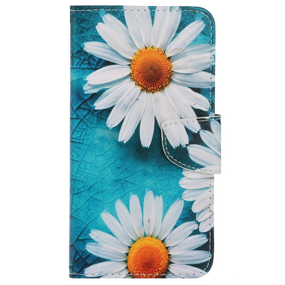 Etui z klapką do Xiaomi Redmi 13C / Poco C65, Wallet, Daisy niebieskie