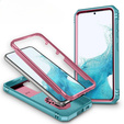 Etui pancerne do Samsung Galaxy S23 Plus, CamShield Slide, różowe / zielone