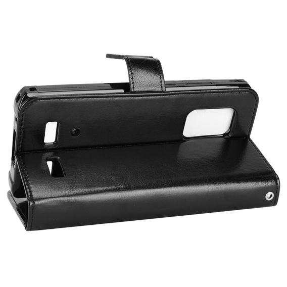 Etui z klapką do Ulefone Armor X10 / X10 Pro, Crazy Horse Wallet, czarne