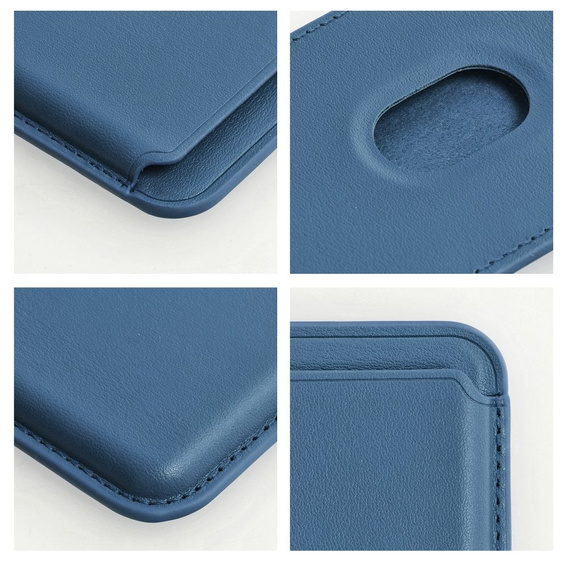 Magnetyczny portfel na karty Leather Mag Wallet – kompatybilny z MagSafe - niebieski