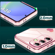 Etui do Samsung Galaxy A36 5G, Electro heart, różowe rose gold + Szkło 9H
