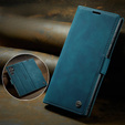 Etui CASEME do Samsung Galaxy S22 Ultra, Leather Wallet Case, zielone
