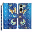 Etui z klapką do Xiaomi Redmi 13C / Poco C65, Wallet, Butterflies niebieskie