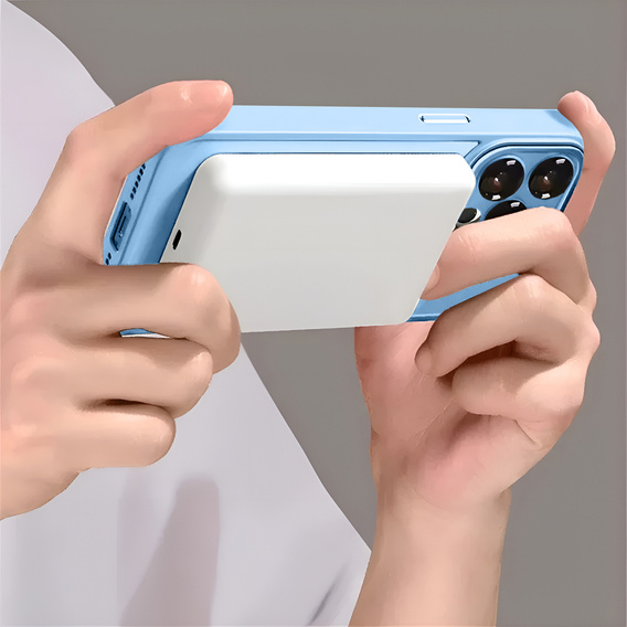Etui do iPhone 16 Pro, do MagSafe, ERBORD Matt Case, niebieski + Szkło na ekran