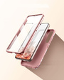 Etui do Samsung Galaxy S22, Suritch Full Body Marble, różowe