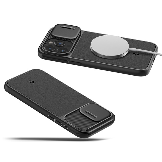 OUTLET Etui SPIGEN do iPhone 15 Pro, Optik Armor MagSafe, Czarne
