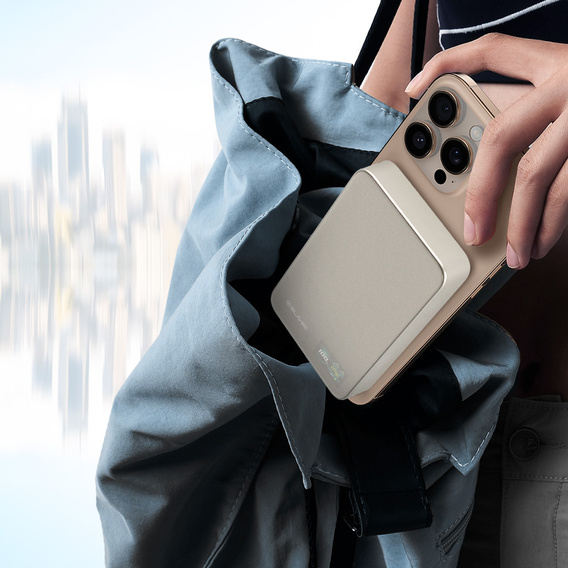 Power Bank 10000mAh Slim 22,5W MagSafe 3 w 1 do iPhone 12–17, AirPods, Apple Watch oraz smartfonów z ładowaniem indukcyjnym