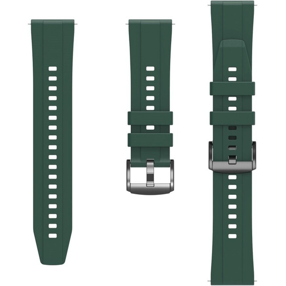 Pasek Silikonowy Uniwersalny 22mm, Ciemno zielony