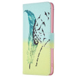 Etui z klapką do Oppo A38 4G / Oppo A18 4G, Wallet, Feather niebieskie / żółte