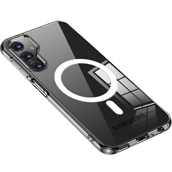 Etui do Samsung Galaxy A25 5G, Fusion Hybrid, do MagSafe, przezroczyste + szkło 9H