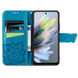 Etui z klapką do Motorola Moto G15 / Motorola Moto G15 Power, Butterfly, niebieskie