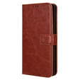 Etui z klapką do Infinix Note 40 Pro, Crazy Horse Wallet, brązowe
