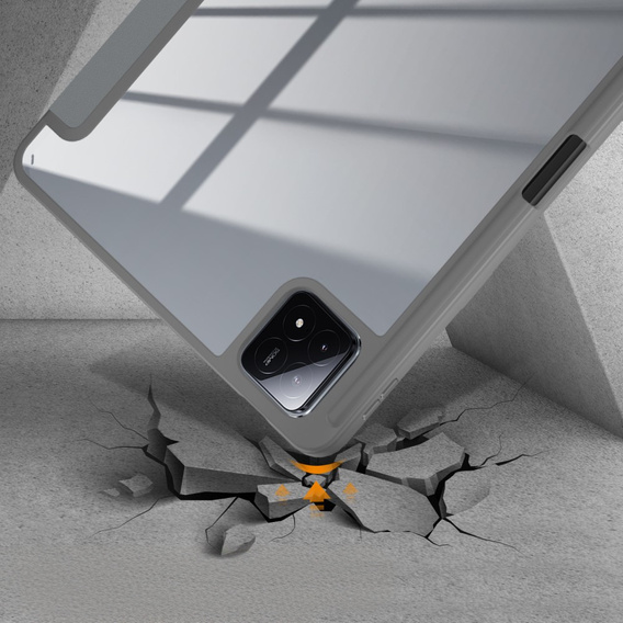 Etui do Xiaomi Pad 6S Pro 12.4, Smartcase Hybrid, z miejscem na rysik, szare