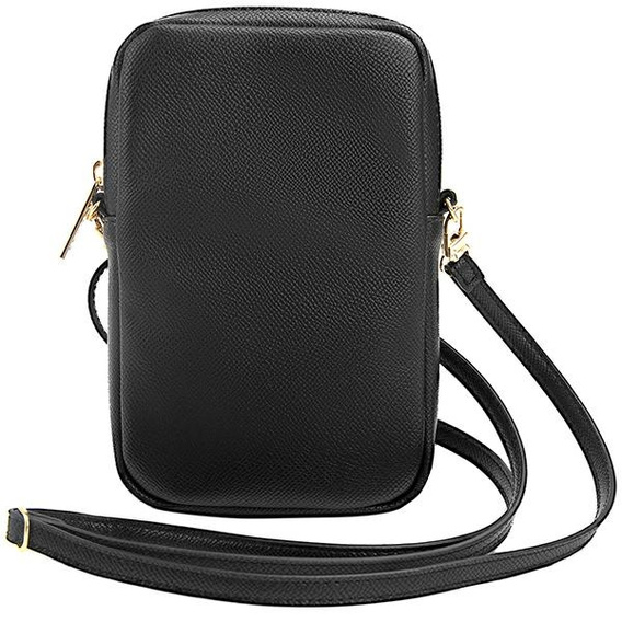 Torebka na telefon Guess Zip Leather Triangle 4G