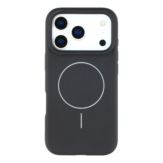 Etui silikonowe do iPhone 17 Pro, do MagSafe, antywstrząsowe, czarne