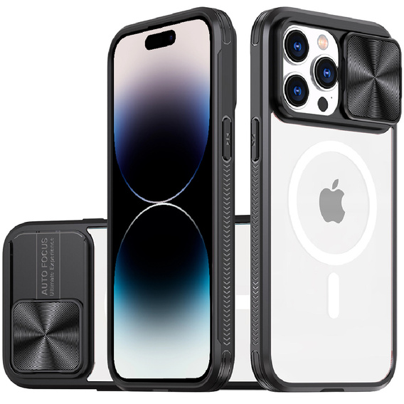 Etui do iPhone 14 Pro Max, Slide Camera Magsafe, czarne