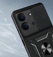 Etui pancerne do Xiaomi Redmi 15C 4G/LTE, z ochroną aparatu, z podstawką, czarne