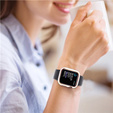 2w1 Etui + Szkło Hartowane do Apple Watch 7/8/9 45mm - Biały / Złoty