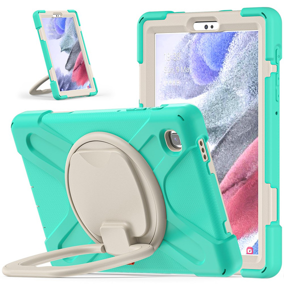 Etui dla dzieci do Samsung Galaxy Tab A7 Lite 8.7 T220/T225, Pancerne, dziecięce, Zielone / Szare